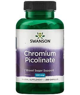 SWANSON Chromium Picolinate 200mcg 200 kaps.