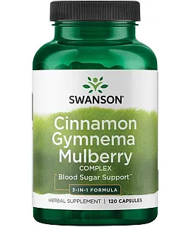 SWANSON Cinnamon Gymnema Mulberry Complex 120 kaps.