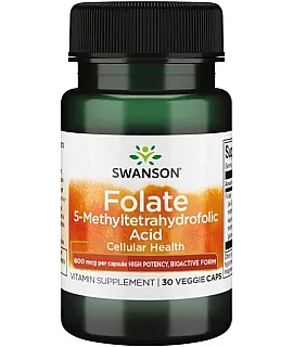 SWANSON Folate 800mcg 30 kaps.