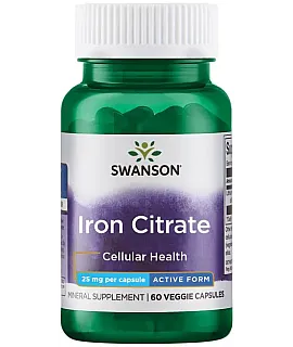 SWANSON Iron Citrate 25mg 60 kaps.