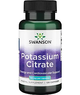 SWANSON Potassium Citrate 99mg 120 kaps.