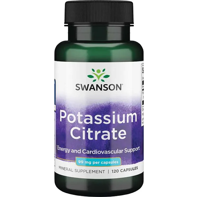 SWANSON Potassium Citrate 99mg 120 kaps.