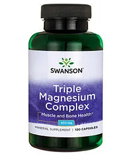 SWANSON Triple Magnesium Complex 400mg 100 kaps.