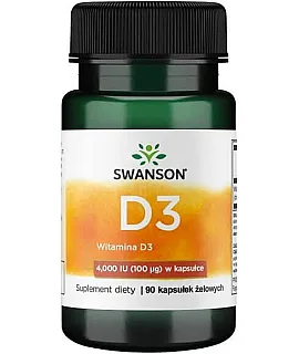 SWANSON Vitamin D-3 4000 IU 90 kaps.