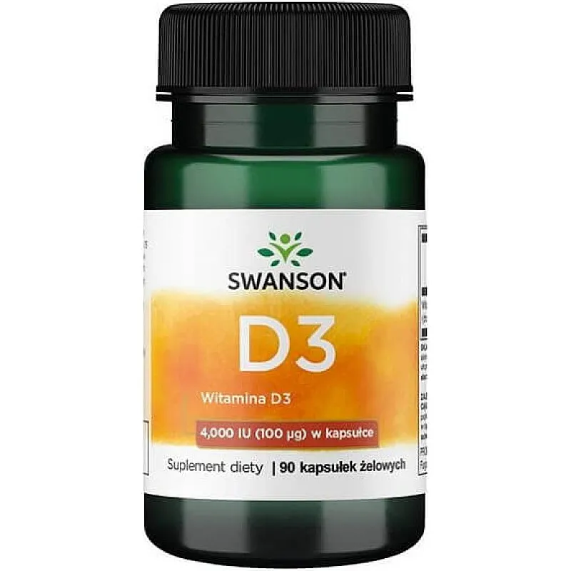 SWANSON Vitamin D-3 4000 IU 90 kaps.